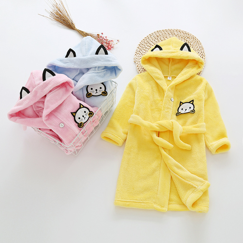 Kids Cartoon Cat Robes New Win - مراجعة Winter Clothing For 1 Year Old Girl وسعره