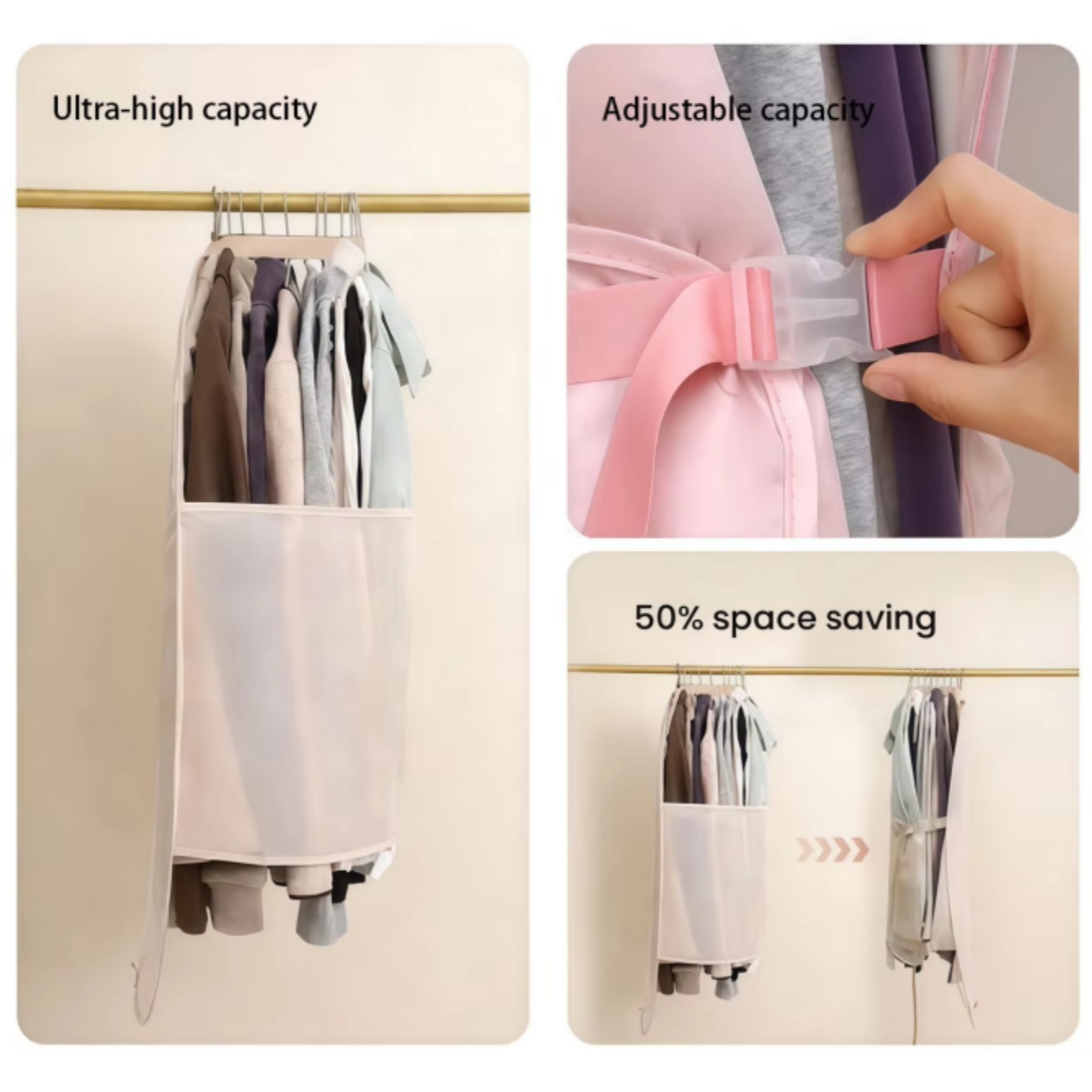 Wardrobe Compression Hanging B - مراجعة Winter Clothing Organizer وسعره