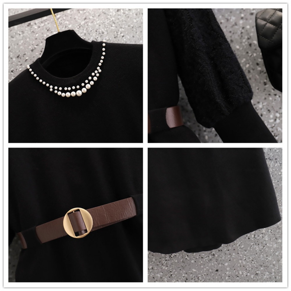 casual Elegant Beading Knit Sp - مراجعة Winter Clothing For Plus Size Women وسعره