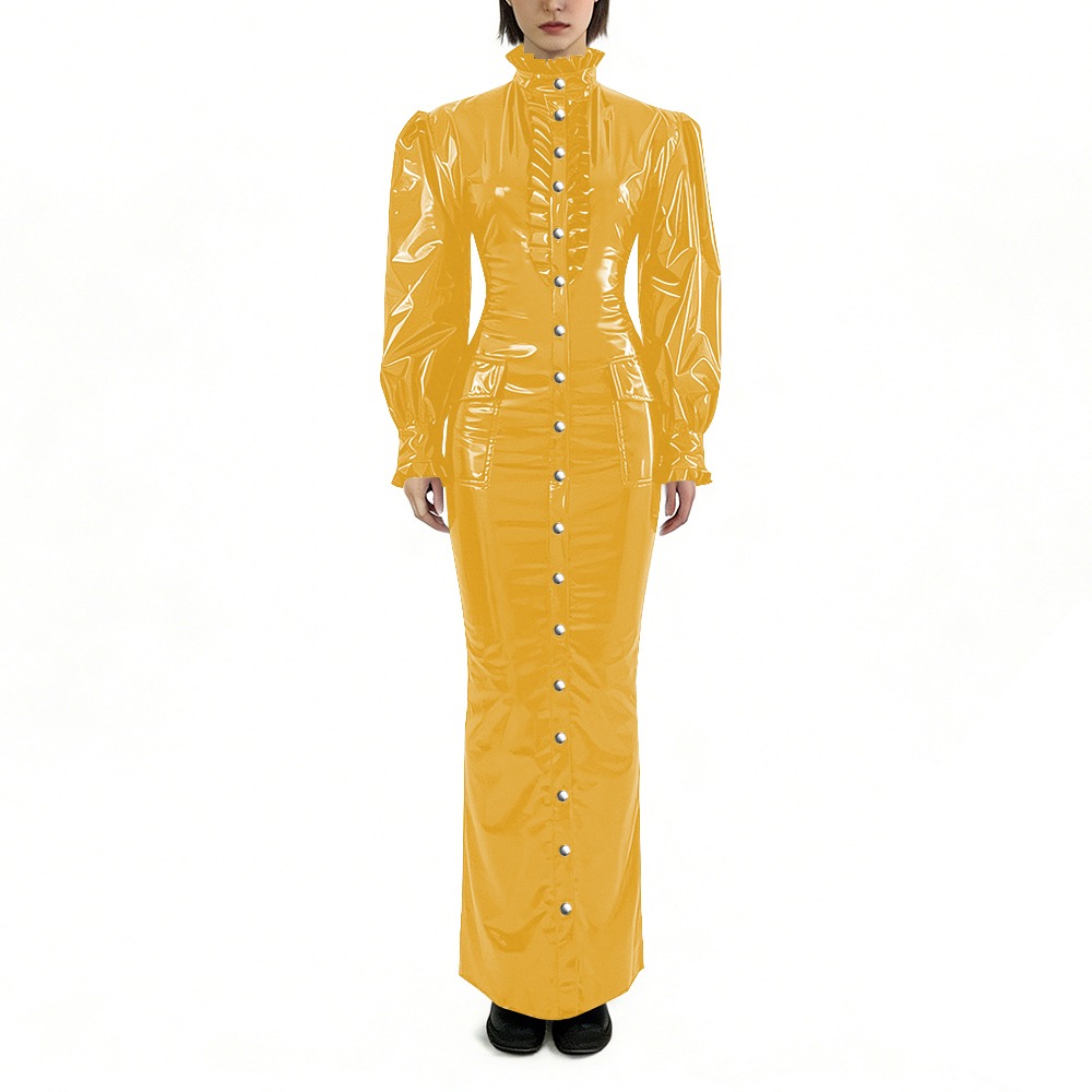 Glossy PVC Long Pencil Dress P - مراجعة Winter Clothing For Plus Size Women وسعره