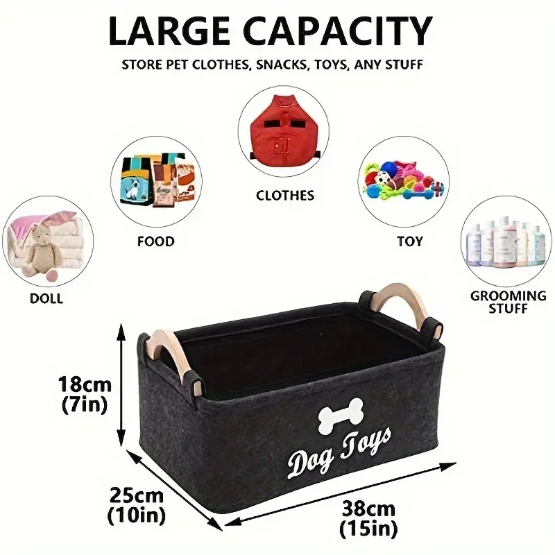 Felt Pet Toy Storage Box, Mult - مراجعة Winter Clothing Organizer وسعره