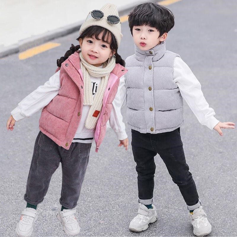 Corduroy Vests Kids Boys Girls - مراجعة Winter Clothing For 1 Year Old Girl وسعره