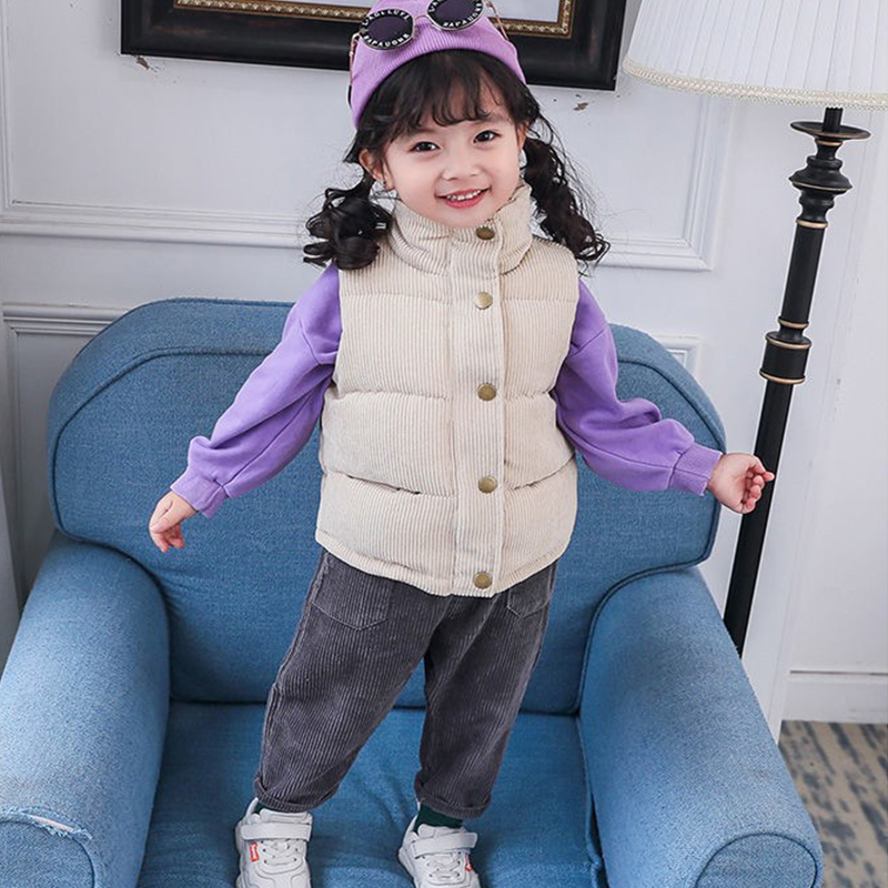Corduroy Vests Kids Boys Girls - مراجعة Winter Clothing For 1 Year Old Girl وسعره
