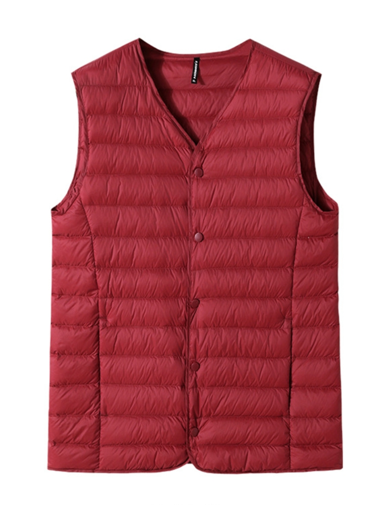 2023 New Winter V-Neck Men's V - مراجعة Padded Vest Gilet وسعره