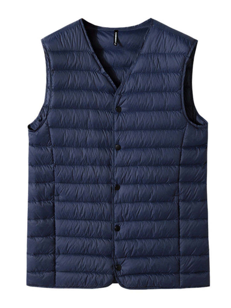 2023 New Winter V-Neck Men's V - مراجعة Padded Vest Gilet وسعره