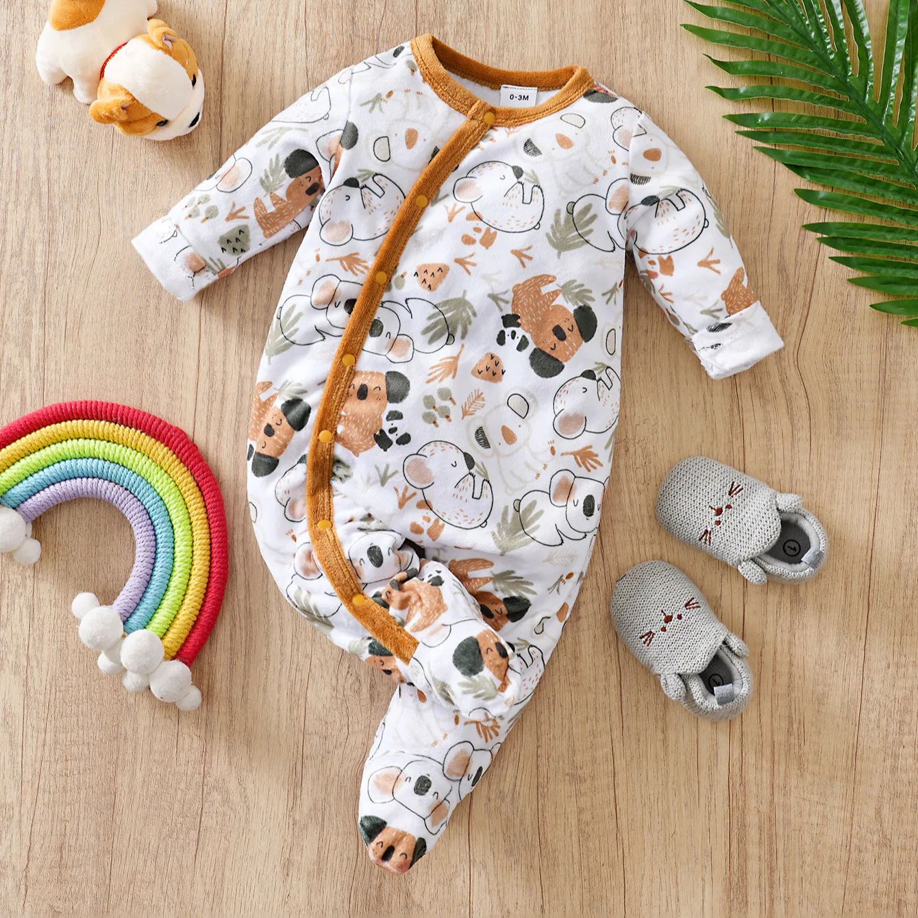 2pcs Newbaby foot jumpsuit Emb - مراجعة Winter Clothing For 1 Year Old Girl وسعره