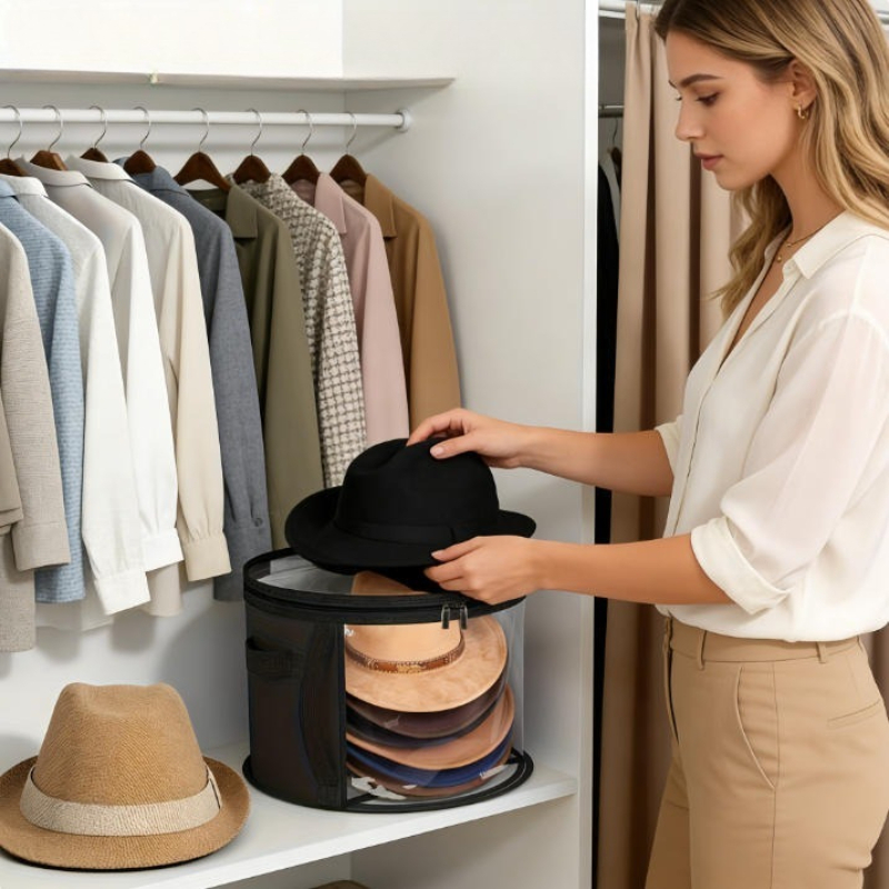 Winter Hat Storage Bucket Clot - مراجعة Winter Clothing Organizer وسعره