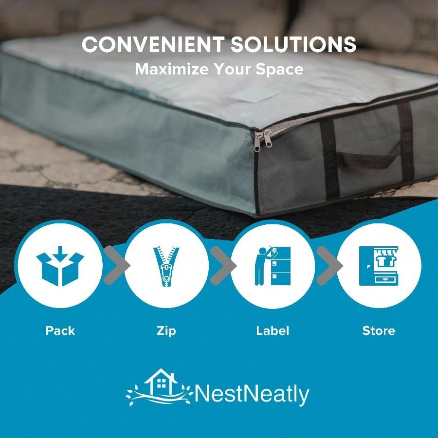 3 Pack Under Bed Storage Bags  - مراجعة Winter Clothing Organizer وسعره
