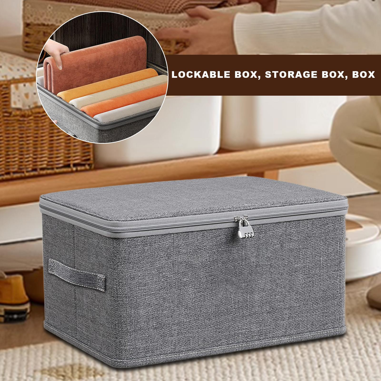 Lockable Storage Box with Lid  - مراجعة Winter Clothing Organizer وسعره